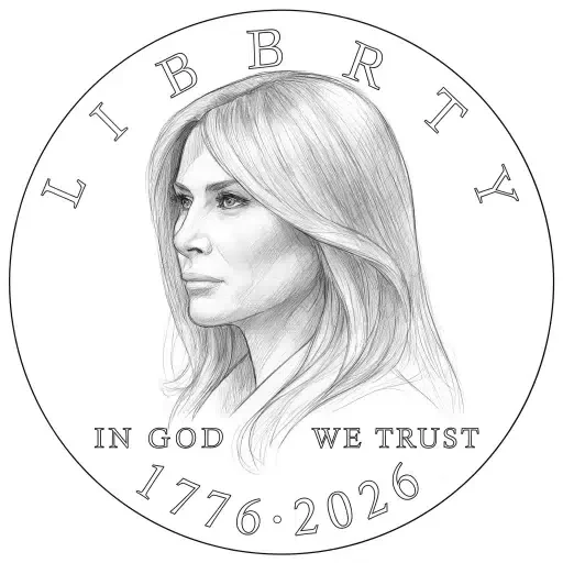Melania $1 Coin big impact artwork